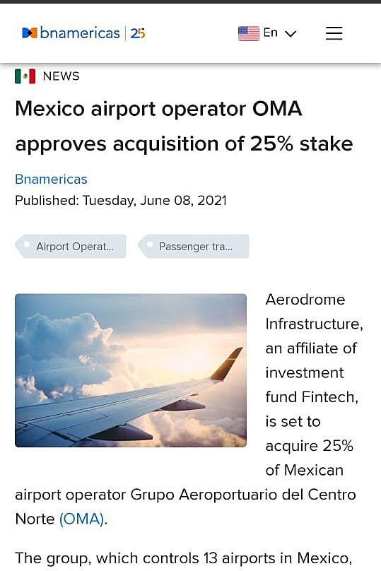 Mexico airport operator OMA approves acquisition of 25% stake